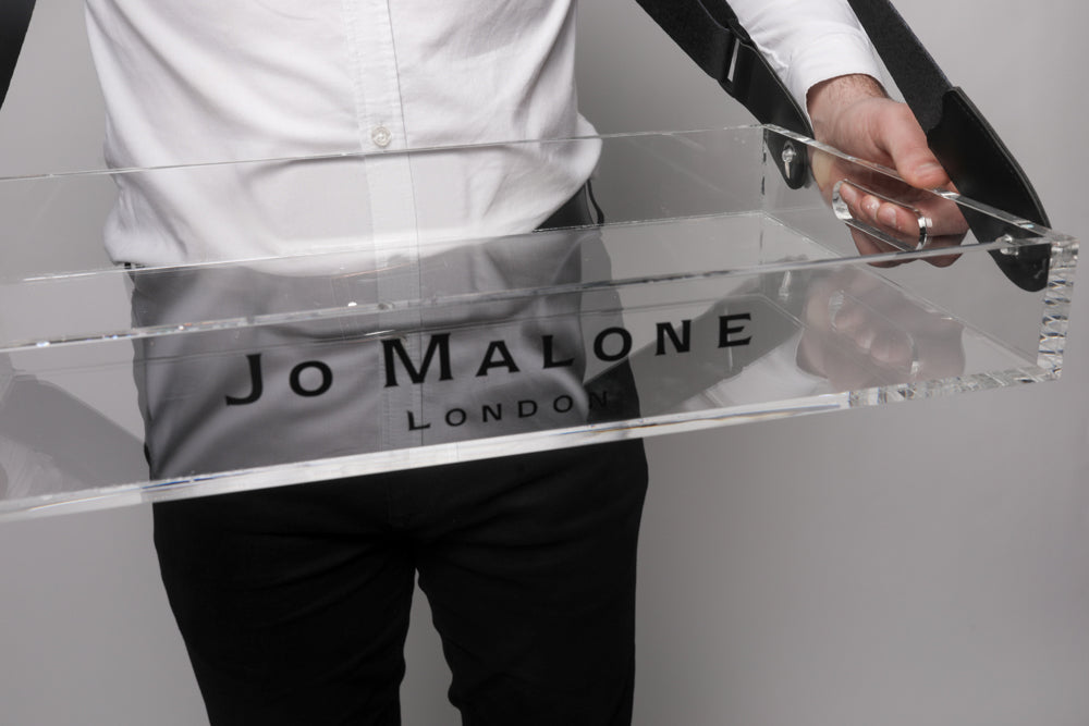 clear acrylic usherette trays