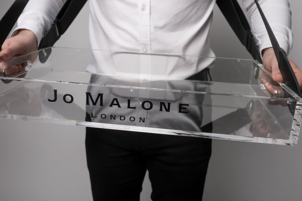 clear acrylic usherette trays