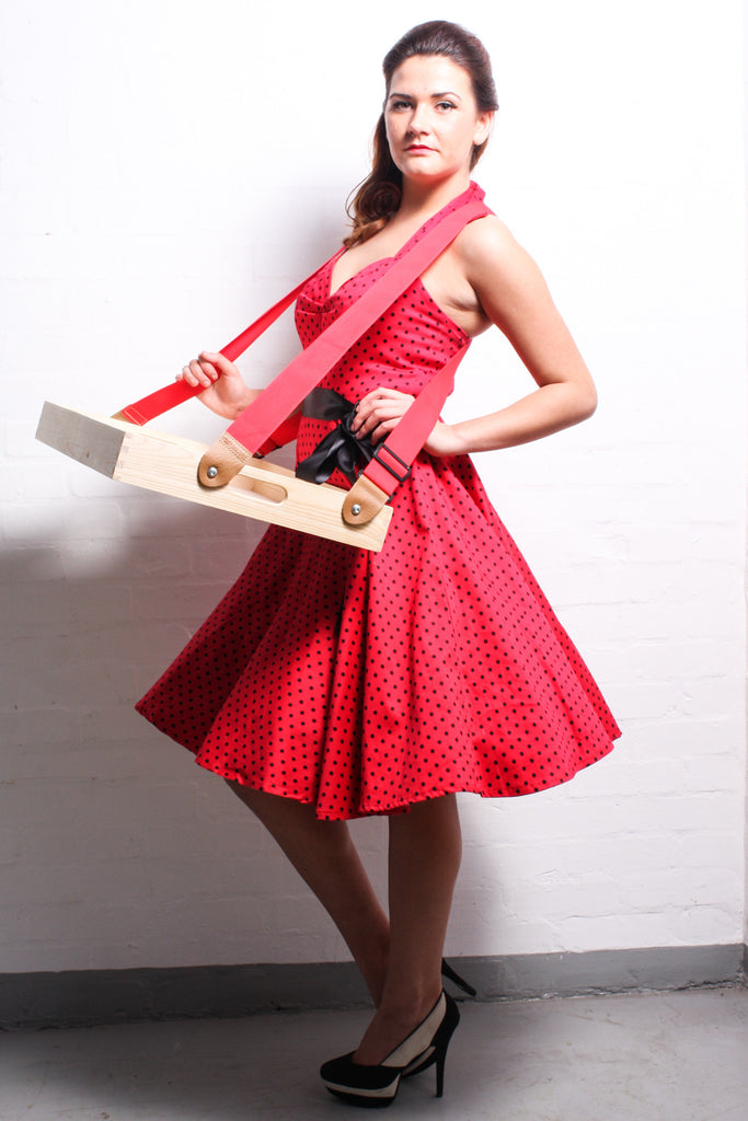 Large Wooden Usherette Tray